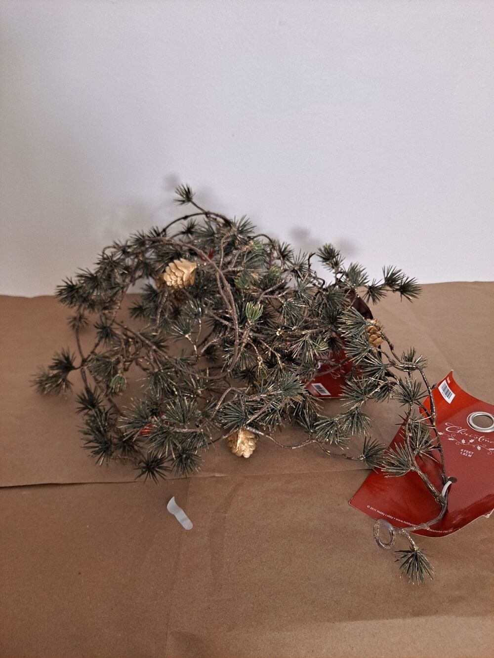 Hobby Lobby Gold Pine & Pinecone Garland 6 Feet Lot Of 2